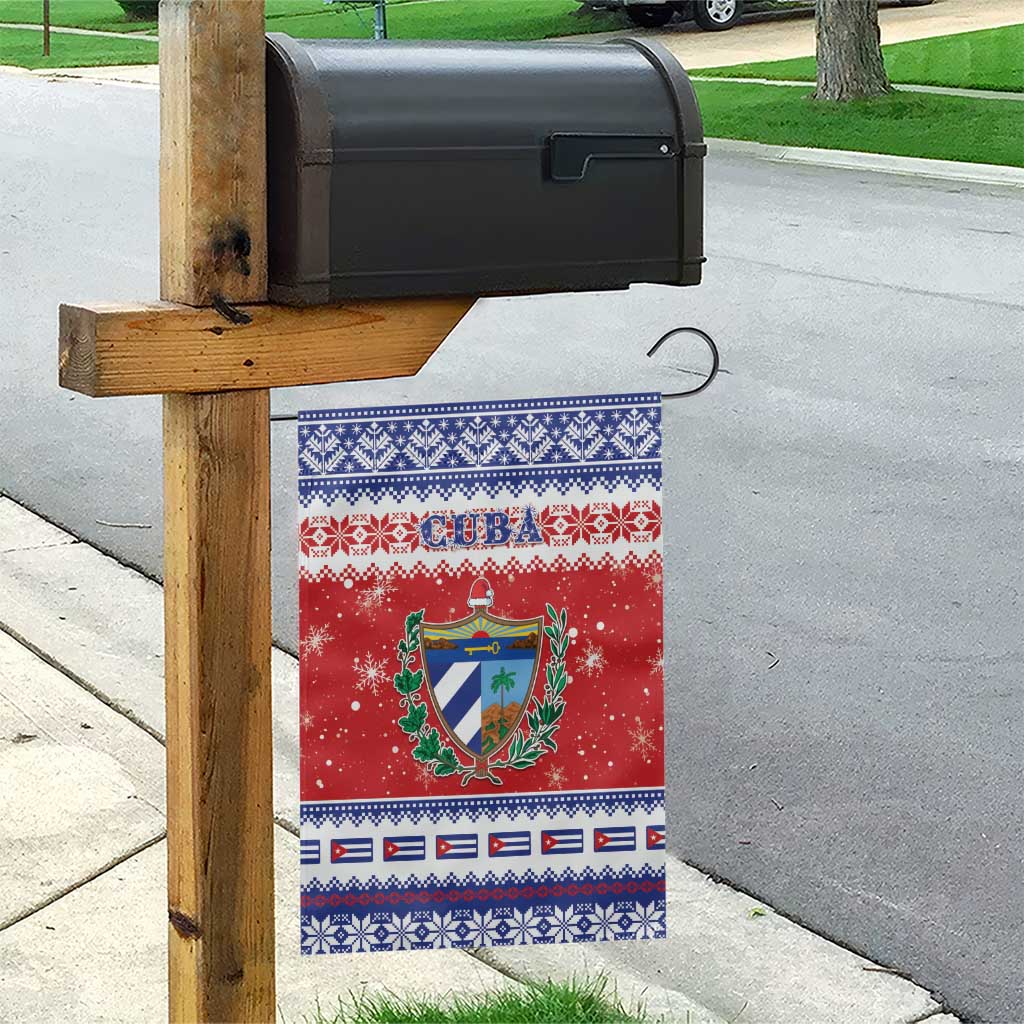 Cuba Christmas Garden Flag Coat Of Arms Xmas Vibe - Wonder Print Shop