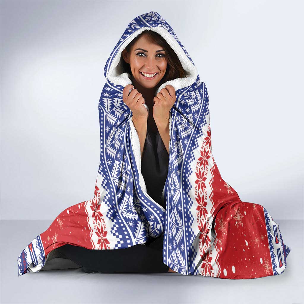 Cuba Christmas Hooded Blanket Coat Of Arms Xmas Vibe - Wonder Print Shop
