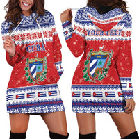 Personalized Cuba Christmas Hoodie Dress Coat Of Arms Xmas Vibe - Wonder Print Shop