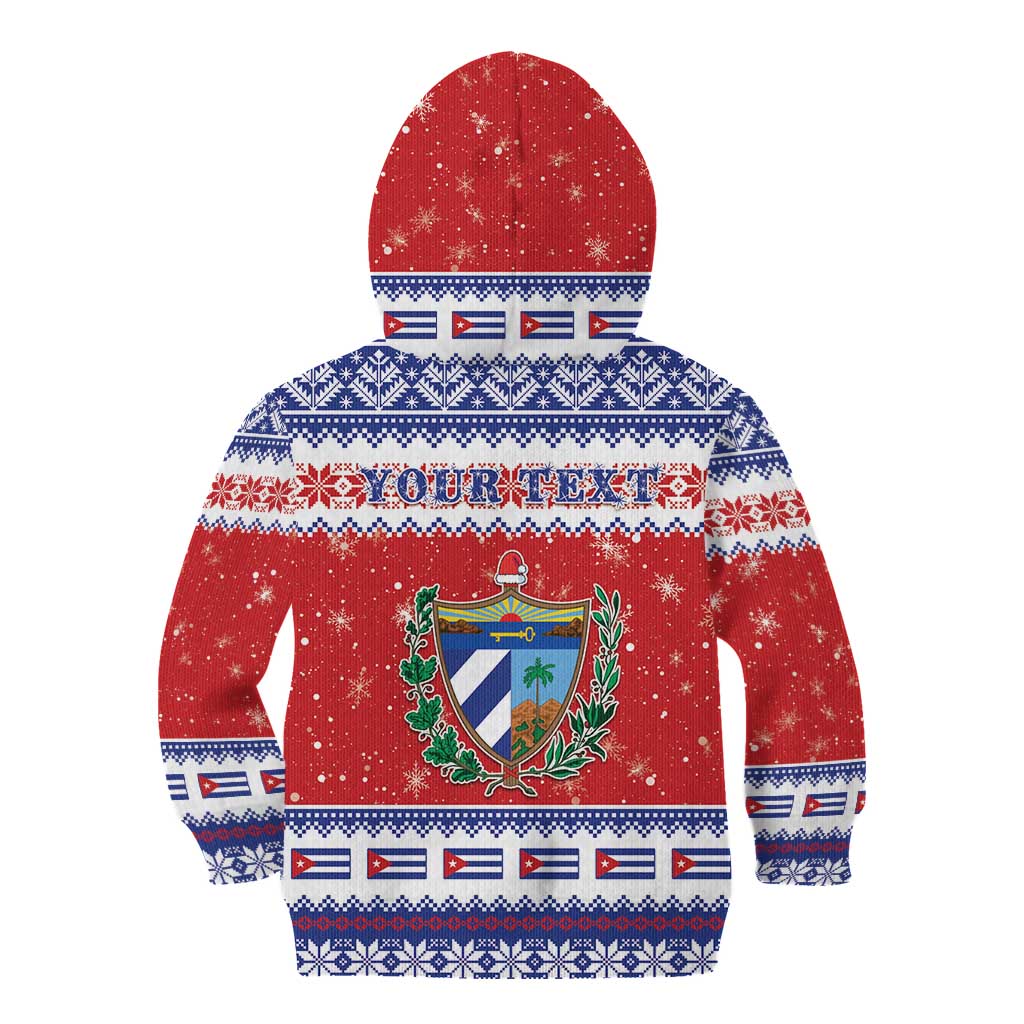Personalized Cuba Christmas Kid Hoodie Coat Of Arms Xmas Vibe - Wonder Print Shop