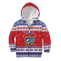 Personalized Cuba Christmas Kid Hoodie Coat Of Arms Xmas Vibe - Wonder Print Shop