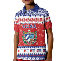 Personalized Cuba Christmas Kid Polo Shirt Coat Of Arms Xmas Vibe - Wonder Print Shop
