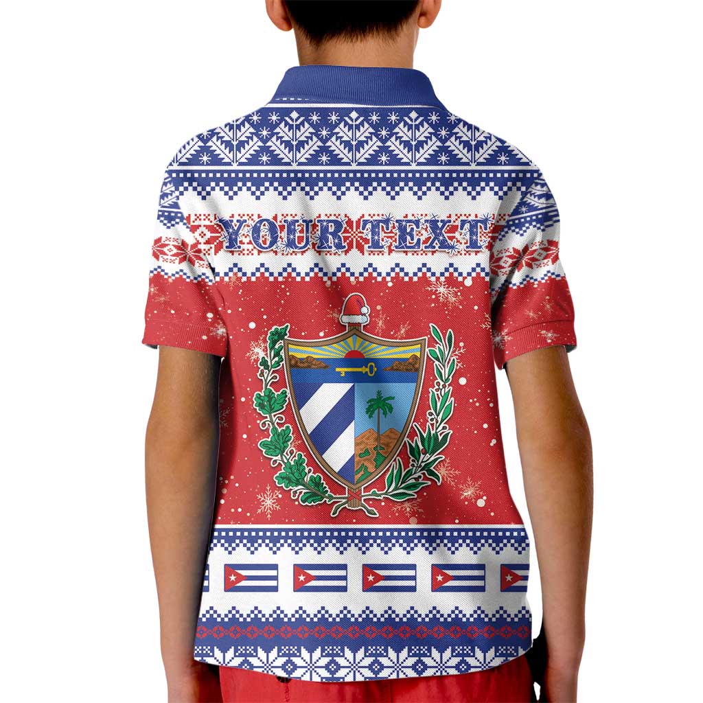 Personalized Cuba Christmas Kid Polo Shirt Coat Of Arms Xmas Vibe - Wonder Print Shop