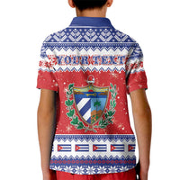 Personalized Cuba Christmas Kid Polo Shirt Coat Of Arms Xmas Vibe - Wonder Print Shop
