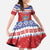 Personalized Cuba Christmas Kid Short Sleeve Dress Coat Of Arms Xmas Vibe - Wonder Print Shop
