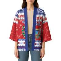 Personalized Cuba Christmas Kimono Coat Of Arms Xmas Vibe - Wonder Print Shop