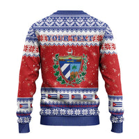 Personalized Cuba Christmas Ugly Christmas Sweater Coat Of Arms Xmas Vibe - Wonder Print Shop