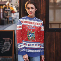 Personalized Cuba Christmas Ugly Christmas Sweater Coat Of Arms Xmas Vibe - Wonder Print Shop