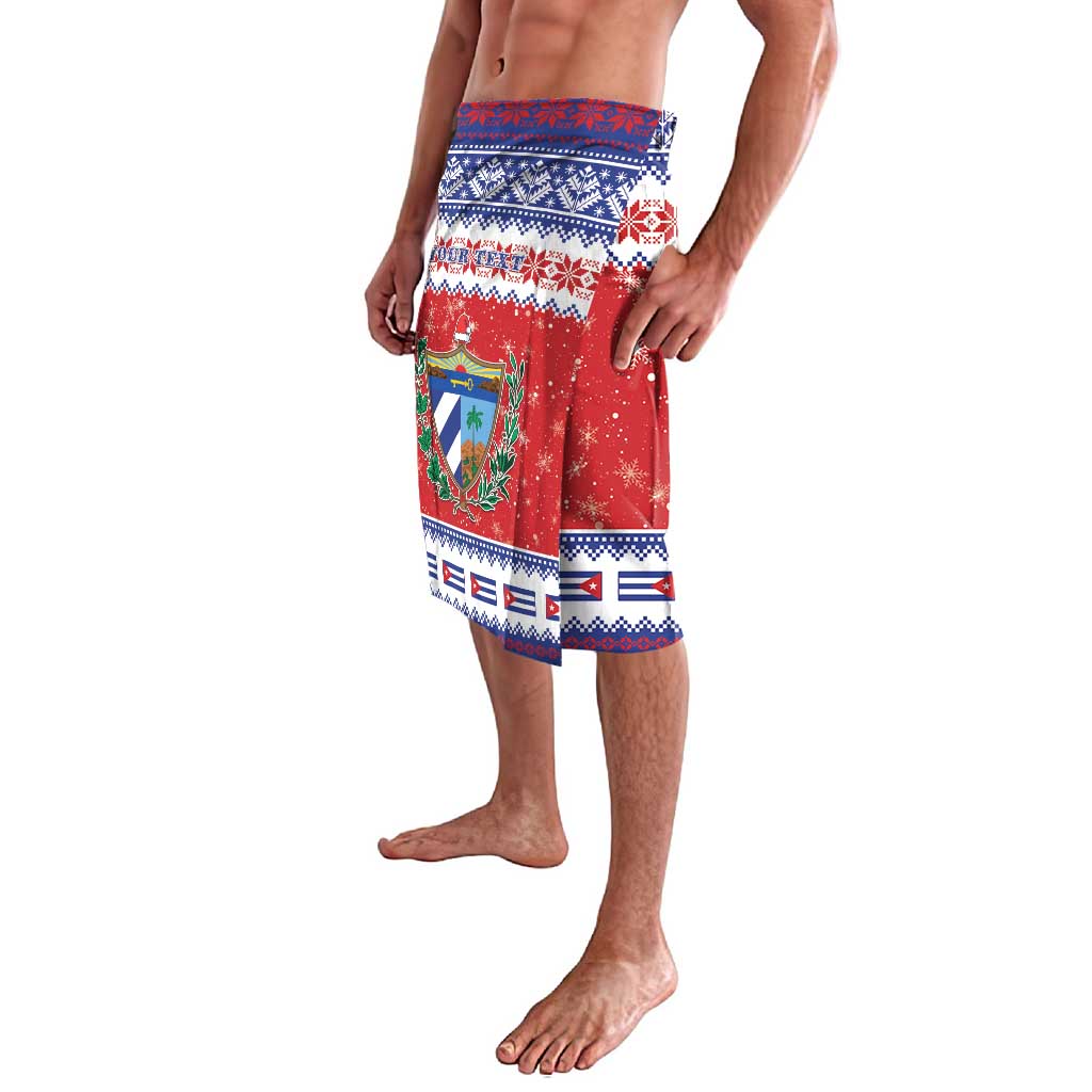 Personalized Cuba Christmas Lavalava Coat Of Arms Xmas Vibe - Wonder Print Shop