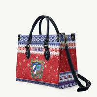 Cuba Christmas Leather Bag Coat Of Arms Xmas Vibe - Wonder Print Shop