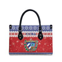 Cuba Christmas Leather Bag Coat Of Arms Xmas Vibe - Wonder Print Shop