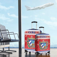 Cuba Christmas Luggage Cover Coat Of Arms Xmas Vibe - Wonder Print Shop
