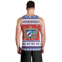 Personalized Cuba Christmas Men Tank Top Coat Of Arms Xmas Vibe - Wonder Print Shop