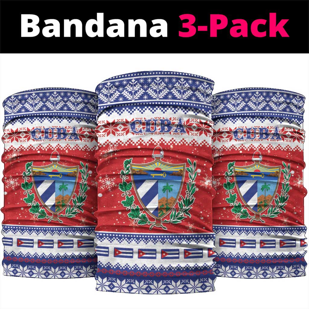 Cuba Christmas Neck Gaiter Coat Of Arms Xmas Vibe - Wonder Print Shop