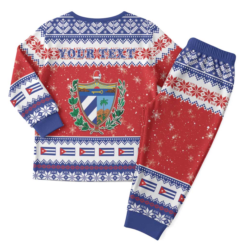 Personalized Cuba Christmas Pajama Set Coat Of Arms Xmas Vibe - Wonder Print Shop