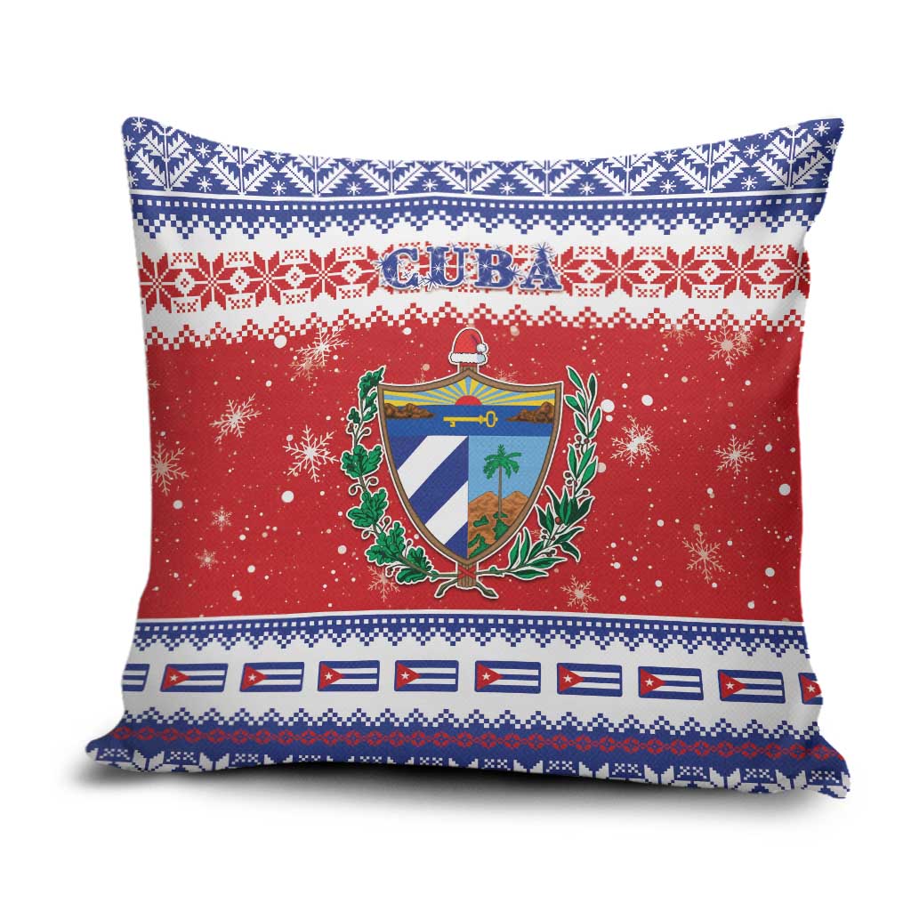 Cuba Christmas Pillow Cover Coat Of Arms Xmas Vibe - Wonder Print Shop