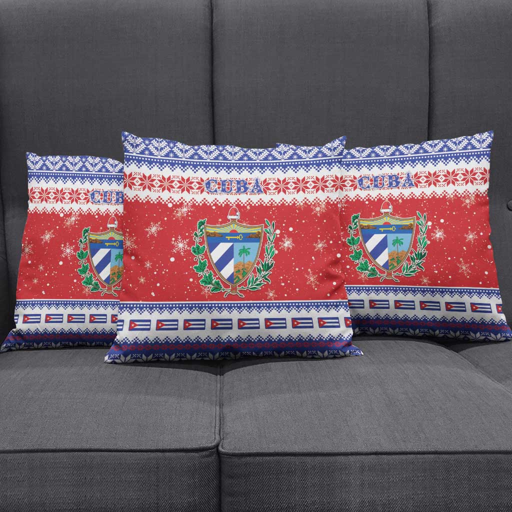 Cuba Christmas Pillow Cover Coat Of Arms Xmas Vibe - Wonder Print Shop