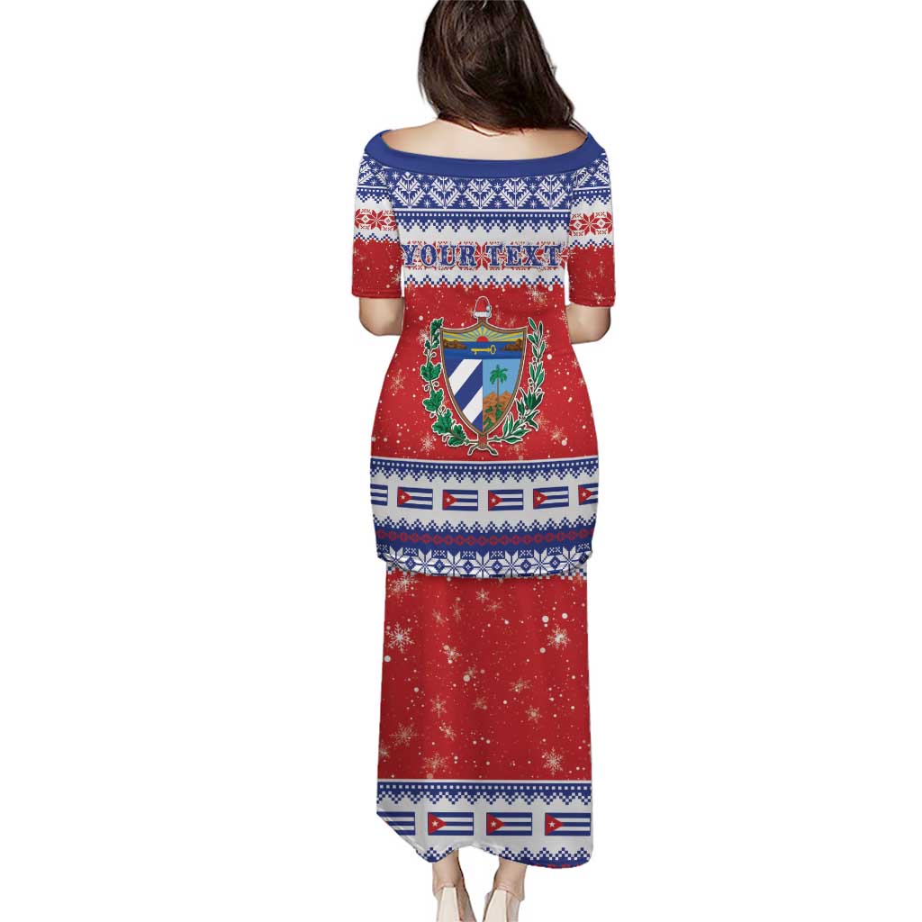 Personalized Cuba Christmas Puletasi Coat Of Arms Xmas Vibe - Wonder Print Shop