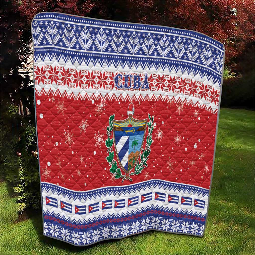 Cuba Christmas Quilt Coat Of Arms Xmas Vibe - Wonder Print Shop