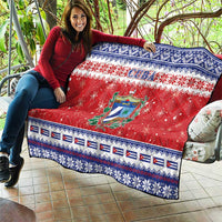 Cuba Christmas Quilt Coat Of Arms Xmas Vibe - Wonder Print Shop