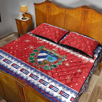 Cuba Christmas Quilt Bed Set Coat Of Arms Xmas Vibe - Wonder Print Shop