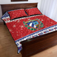 Cuba Christmas Quilt Bed Set Coat Of Arms Xmas Vibe - Wonder Print Shop