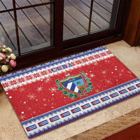 Cuba Christmas Rubber Doormat Coat Of Arms Xmas Vibe - Wonder Print Shop
