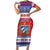 Personalized Cuba Christmas Short Sleeve Bodycon Dress Coat Of Arms Xmas Vibe - Wonder Print Shop