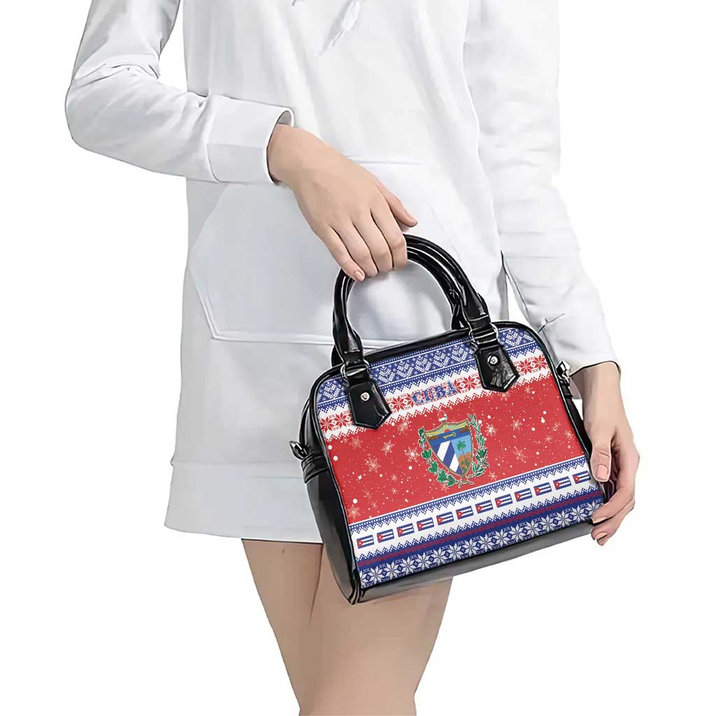 Cuba Christmas Shoulder Handbag Coat Of Arms Xmas Vibe - Wonder Print Shop