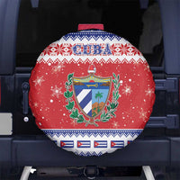 Cuba Christmas Spare Tire Cover Coat Of Arms Xmas Vibe - Wonder Print Shop