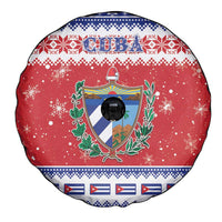 Cuba Christmas Spare Tire Cover Coat Of Arms Xmas Vibe - Wonder Print Shop