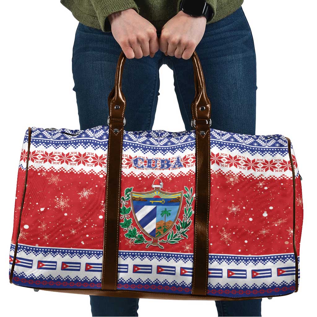 Cuba Christmas Travel Bag Coat Of Arms Xmas Vibe - Wonder Print Shop
