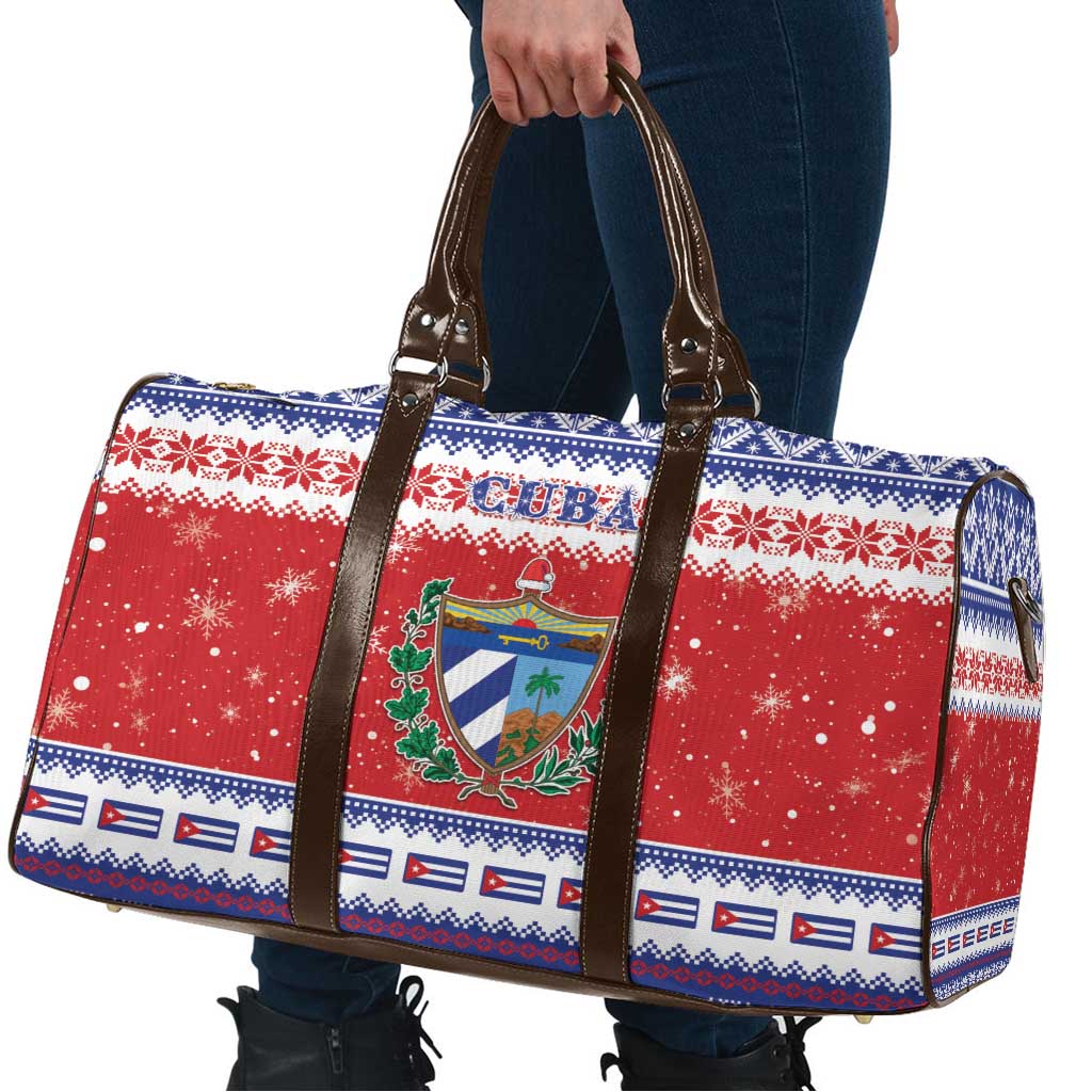 Cuba Christmas Travel Bag Coat Of Arms Xmas Vibe - Wonder Print Shop