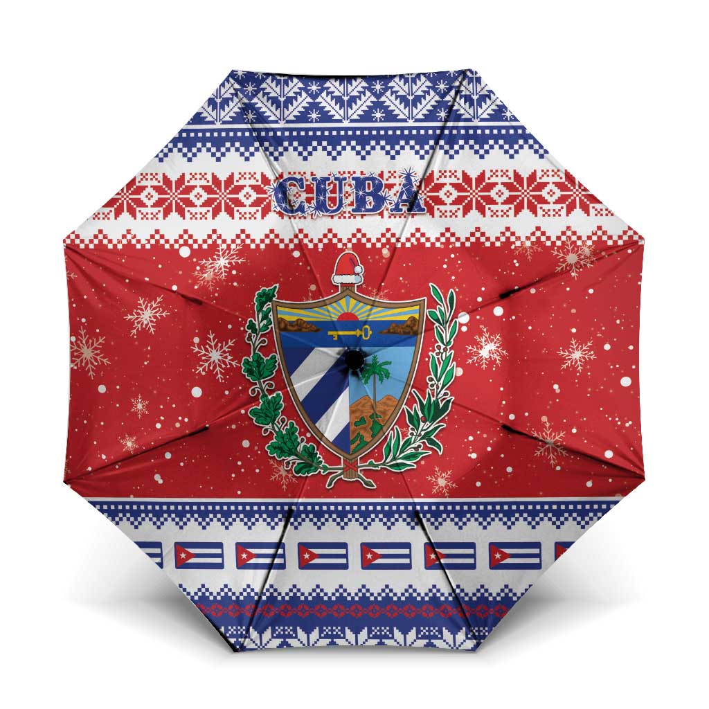 Cuba Christmas Umbrella Coat Of Arms Xmas Vibe - Wonder Print Shop