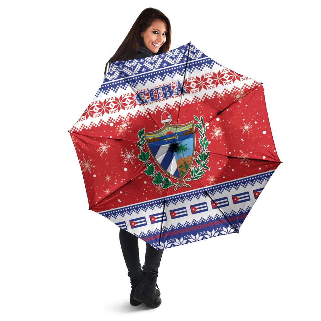 Cuba Christmas Umbrella Coat Of Arms Xmas Vibe - Wonder Print Shop