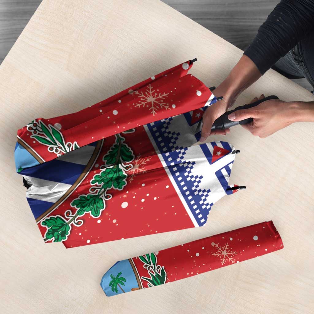 Cuba Christmas Umbrella Coat Of Arms Xmas Vibe - Wonder Print Shop