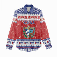 Personalized Cuba Christmas Women Casual Shirt Coat Of Arms Xmas Vibe - Wonder Print Shop