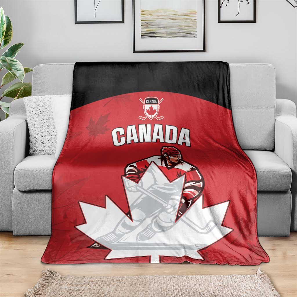 Canada Hockey Blanket Maple Leaves Sporty Style