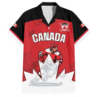 Custom Canada Hockey Family Matching Puletasi and Hawaiian Shirt Maple Leaves Sporty Style