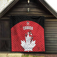 Canada Hockey Quilt Maple Leaves Sporty Style