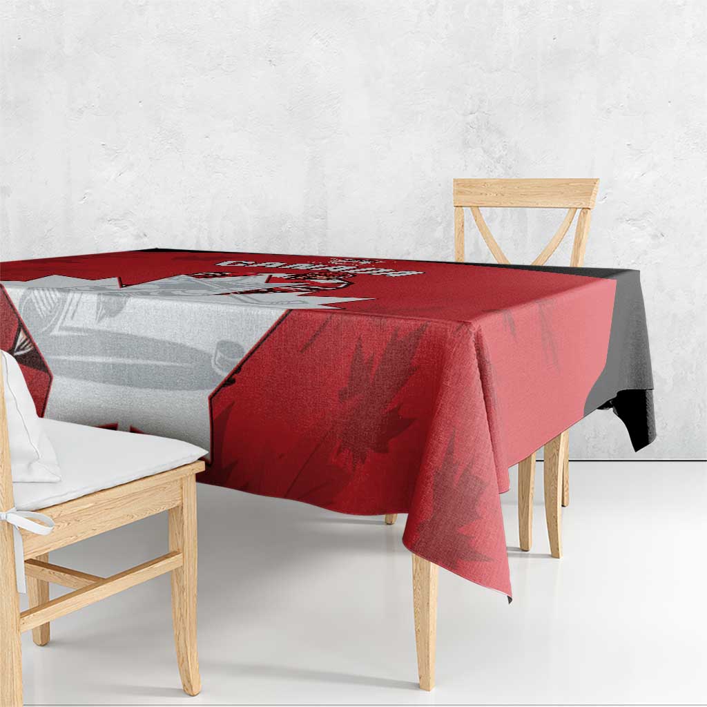 Canada Hockey Tablecloth Maple Leaves Sporty Style