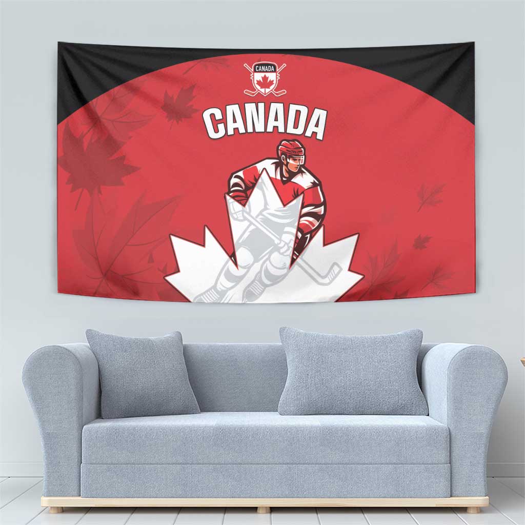 Canada Hockey Tapestry Maple Leaves Sporty Style