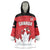 Custom Canada Hockey Wearable Blanket Hoodie Maple Leaves Sporty Style