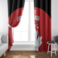 Canada Hockey Window Curtain Maple Leaves Sporty Style