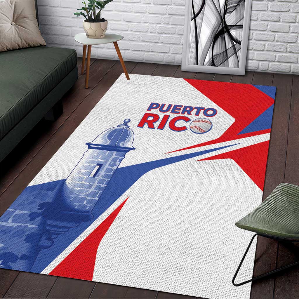 Puerto Rico Baseball Area Rug El Morro Sporty Style