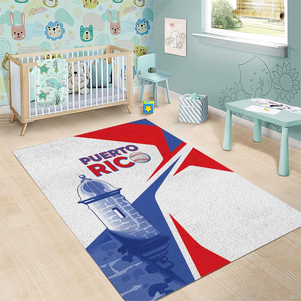 Puerto Rico Baseball Area Rug El Morro Sporty Style
