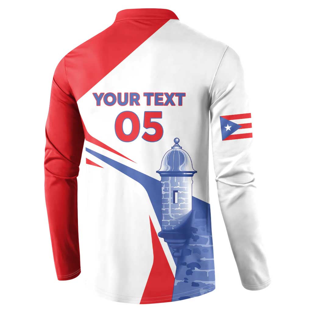 Puerto Rico Baseball Custom Button Sweatshirt El Morro Sporty Style