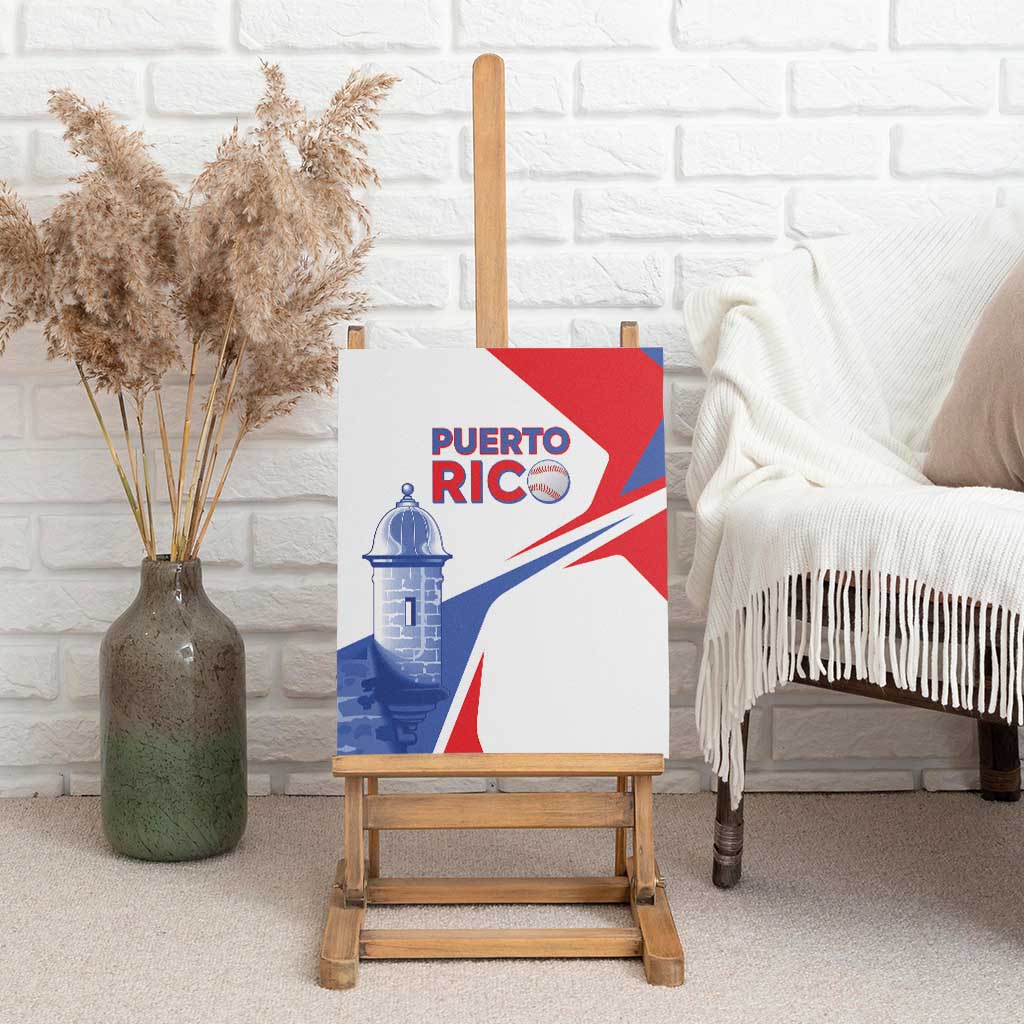 Puerto Rico Baseball Canvas Wall Art El Morro Sporty Style