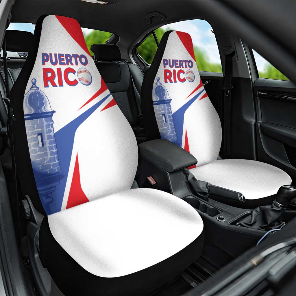 Puerto Rico Baseball Car Seat Cover El Morro Sporty Style
