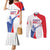Puerto Rico Baseball Custom Couples Matching Mermaid Dress and Long Sleeve Button Shirt El Morro Sporty Style